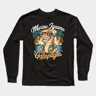 Galapagos marine iguana. Iguanas. Lizards lovers Long Sleeve T-Shirt